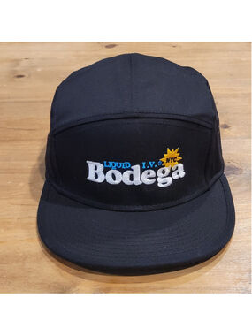 Liquid IV NYC Bodega 5 Panel Hat Black One Size Adjustable